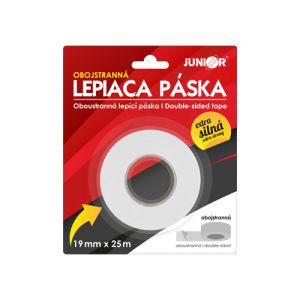 Bandă adezivă cu două fețe JUNIOR 19 mm x 25 m