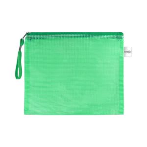 Plic plasă cu fermoar PVC/A5, verde