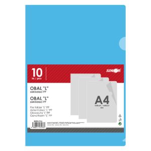 Folder „L” PP/A4, albastru - set de 10 buc