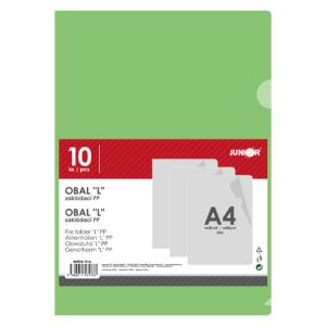 Folder „L” PP/A4, verde - set de 10 buc