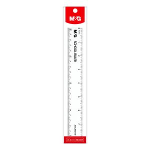 Rigla M&G 20 cm, plastic - transparent