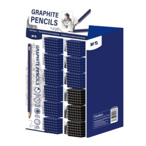 Stand + creioane din grafit (diferite durități de grafit) M&G - set de 552 buc.