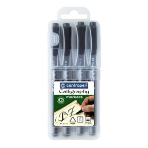 Marker caligrafic CENTROPEN 8772 - set 4 buc