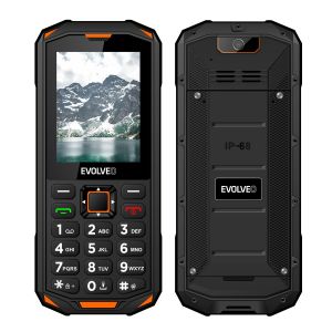 EVOLVEO StrongPhone X5, telefon Dual SIM rezistent la apă, negru-portocaliu SGP-X5-B