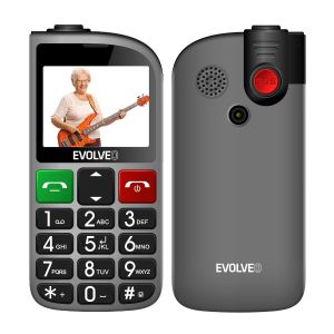 EVOLVEO EasyPhone FL, telefon mobil pentru seniori cu suport de incarcare, argintiu EP-801-FLS