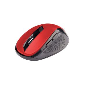 Mouse C-TECH WLM-02/Ergonomic/Optic/Pentru dreptaci/1600 DPI/USB fără fir/Negru-rosu WLM-02R