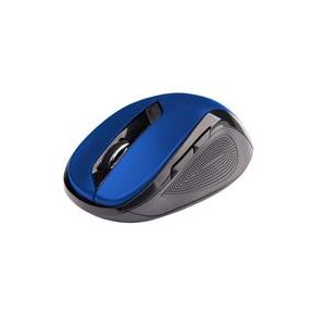 Mouse C-TECH WLM-02/Ergonomic/Optic/Pentru dreptaci/1600 DPI/USB fără fir/Negru-albastru WLM-02B