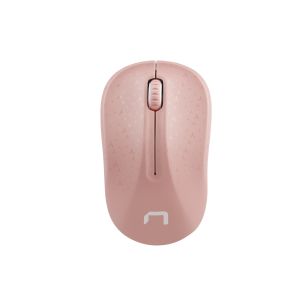 Mouse optic Natec TOUCAN/1600 DPI/Călătorie/Optic/1600 DPI/USB fără fir/Alb-roz NMY-1652