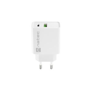 Incarcator universal Natec RIBERA 20W 1X USB-A + 1X USB-C, alb NUC-2061