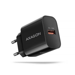 AXAGON ACU-QC18, încărcător de rețea 18W, 1x port USB-A, QC3.0/AFC/Apple, negru ACU-QC18