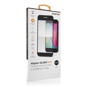 Aligator Sticlă securizată de protecție GLASS PRINT, iPhone14 Pro Max, negru, lipire pe toată suprafața GLP0188