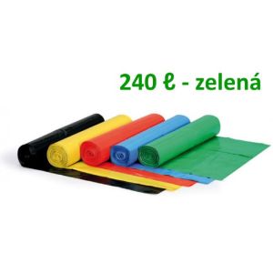 Geanta 240 ℓ 80 mic. 100 x 125 cm, HDPE verde (1buc)