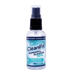 Soluție de dezinfecție CleanFit ISOPROPYL 70% cu pulverizator 50 ml