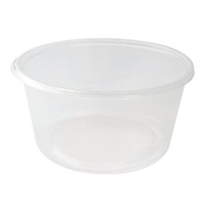 Boluri rotunde PP 250 ml 50 buc transparent