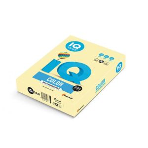 Hârtie colorată IQ culoare galben pastel YE23, A4, 80g