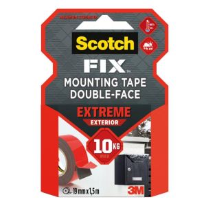 Bandă scotch pentru montaj în exterior, 19 mm x 1,5 m