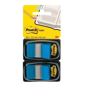 Marcaje Post-it Index lat 25,4x43,2 albastru 2buc