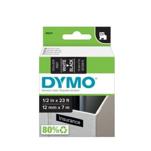 Banda autoadeziva Dymo D1 12 mm negru/alb