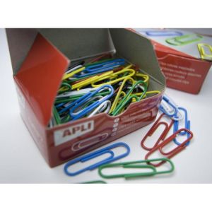 Agrafe de pile APLI 32mm acoperite cu plastic colorat 32mm 100buc