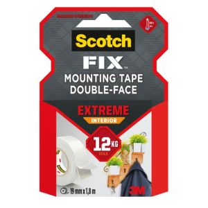 Bandă de montare Scotch super rezistentă pentru interior, 19 mm x 1,8 m