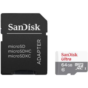 Adaptor SanDisk Ultra/micro SDXC/64GB/UHS-I U1 / Clasa 10/+ SDSQUNR-064G-GN3MA