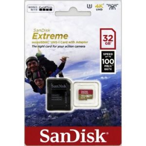 Adaptor SanDisk Extreme/micro SDHC/32GB/UHS-I U3/Clasa 10/+ SDSQXAF-032G-GN6AA