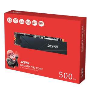 ADATA XPG GAMMIX S50 CORE/500GB/SSD/M.2 NVMe/Negru/radiator/3R SGAMMIXS50C-500G-CS