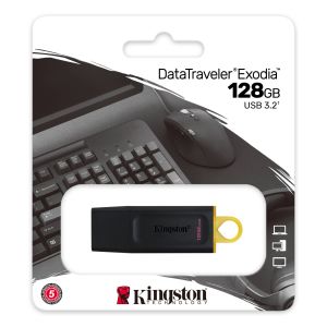 Kingston DataTraveler Exodia/128GB/USB 3.2/USB-A/Galben DTX/128GB