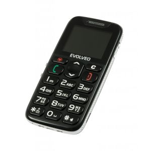 EVOLVEO EasyPhone, telefon mobil pentru seniori cu suport de încărcare (culoare neagră) EP-500-BLK