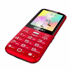 EVOLVEO EasyPhone XO, telefon mobil pentru seniori cu suport de încărcare (culoare roșie) EP-630-XOR