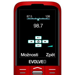 EVOLVEO EasyPhone XO, telefon mobil pentru seniori cu suport de încărcare (culoare roșie) EP-630-XOR