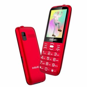 EVOLVEO EasyPhone XO, telefon mobil pentru seniori cu suport de încărcare (culoare roșie) EP-630-XOR