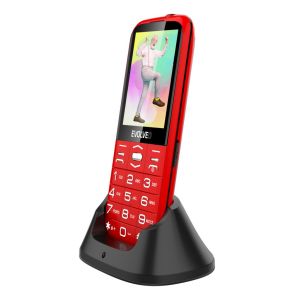 EVOLVEO EasyPhone XO, telefon mobil pentru seniori cu suport de încărcare (culoare roșie) EP-630-XOR