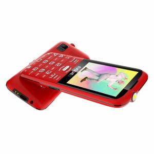 EVOLVEO EasyPhone XO, telefon mobil pentru seniori cu suport de încărcare (culoare roșie) EP-630-XOR