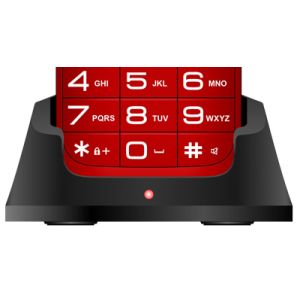 EVOLVEO EasyPhone XO, telefon mobil pentru seniori cu suport de încărcare (culoare roșie) EP-630-XOR