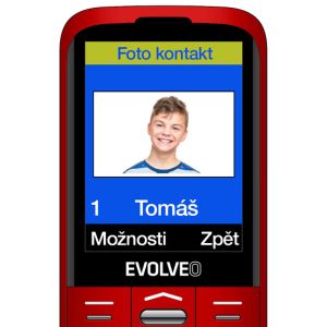 EVOLVEO EasyPhone XO, telefon mobil pentru seniori cu suport de încărcare (culoare roșie) EP-630-XOR