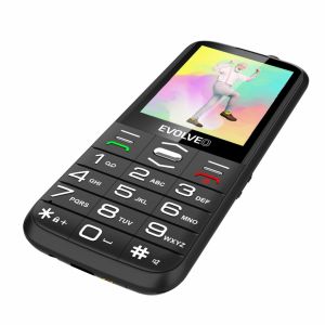 EVOLVEO EasyPhone XO, telefon mobil pentru seniori cu suport de încărcare (culoare neagră) EP-630-XOB