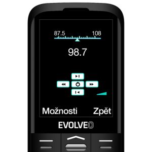 EVOLVEO EasyPhone XO, telefon mobil pentru seniori cu suport de încărcare (culoare neagră) EP-630-XOB