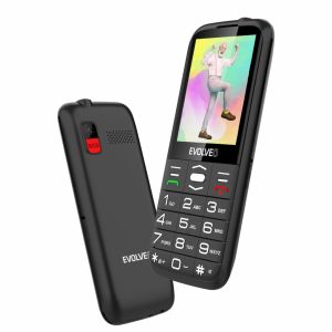 EVOLVEO EasyPhone XO, telefon mobil pentru seniori cu suport de încărcare (culoare neagră) EP-630-XOB