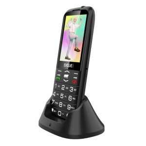 EVOLVEO EasyPhone XO, telefon mobil pentru seniori cu suport de încărcare (culoare neagră) EP-630-XOB