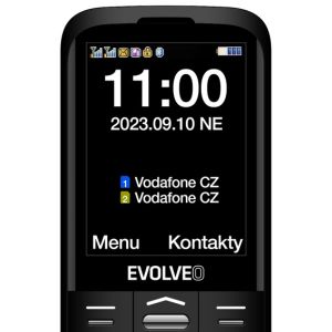 EVOLVEO EasyPhone XO, telefon mobil pentru seniori cu suport de încărcare (culoare neagră) EP-630-XOB