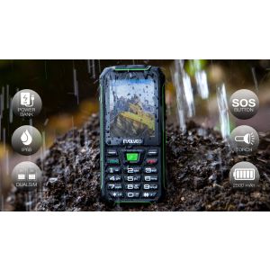 EVOLVEO StrongPhone W4, telefon Dual SIM rezistent la apă, negru-verde SGP-W4-BG