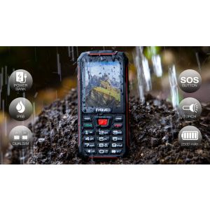 EVOLVEO StrongPhone W4, telefon Dual SIM rezistent la apă, negru-roșu SGP-W4-BR