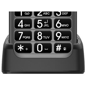 EVOLVEO EasyPhone ET, telefon mobil pentru seniori cu suport de incarcare, argintiu EP-851-ETS