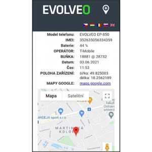 EVOLVEO EasyPhone ET, telefon mobil pentru seniori cu suport de incarcare, argintiu EP-851-ETS