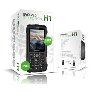 EVOLVEO StrongPhone H1, telefon Dual SIM rezistent la apă, negru-argintiu SGP-H1-BS