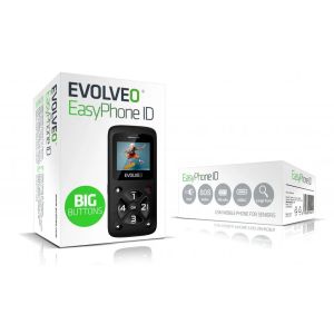 EVOLVEO EasyPhone ID, telefon mobil pentru seniori, negru EP-400-IDB