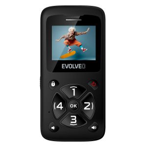 EVOLVEO EasyPhone ID, telefon mobil pentru seniori, negru EP-400-IDB