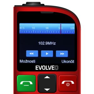 EVOLVEO EasyPhone FL, telefon mobil pentru seniori cu suport de incarcare, rosu EP-801-FLR