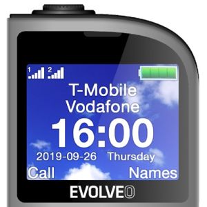 EVOLVEO EasyPhone FL, telefon mobil pentru seniori cu suport de incarcare, argintiu EP-801-FLS